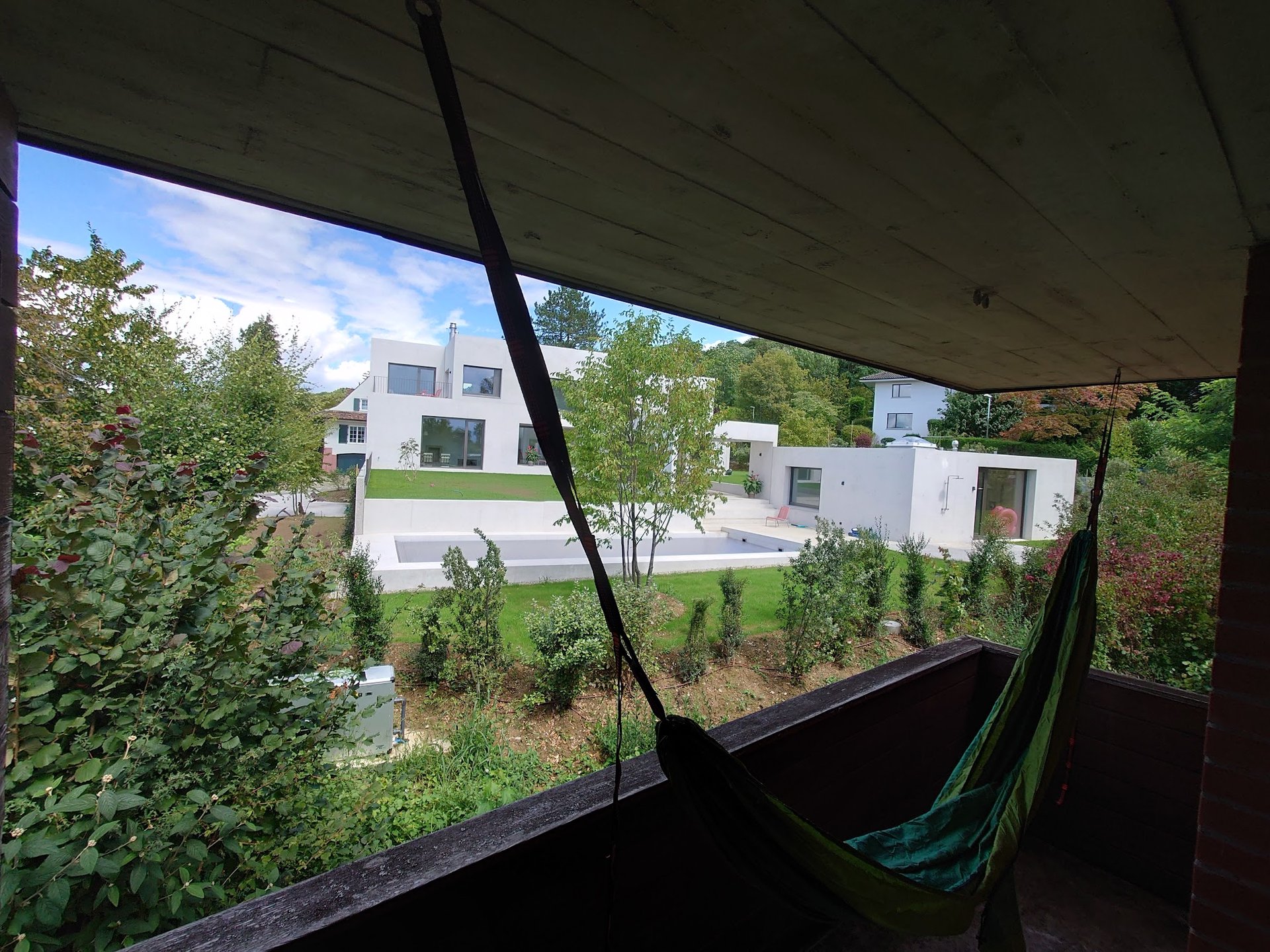 Hammock on balcony